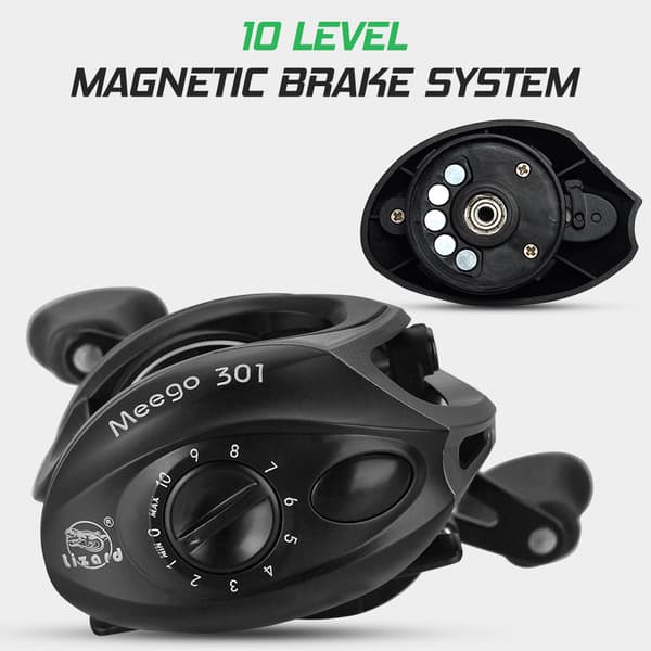 Lättvikts High-Speed Baitcasting Fiskerulle 9.1:1 19+1 Kullager Vänster/Höger Hand