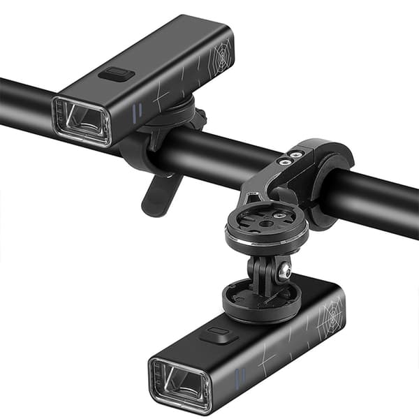 Cykellygte i aluminiumslegering, USB genopladelig, høj lysstyrke, IPX4, flere tilstande