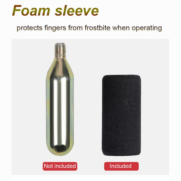 Mini CO2 cykelluftpump, bärbar uppblåsare i aluminiumlegering med Presta Schrader-ventil