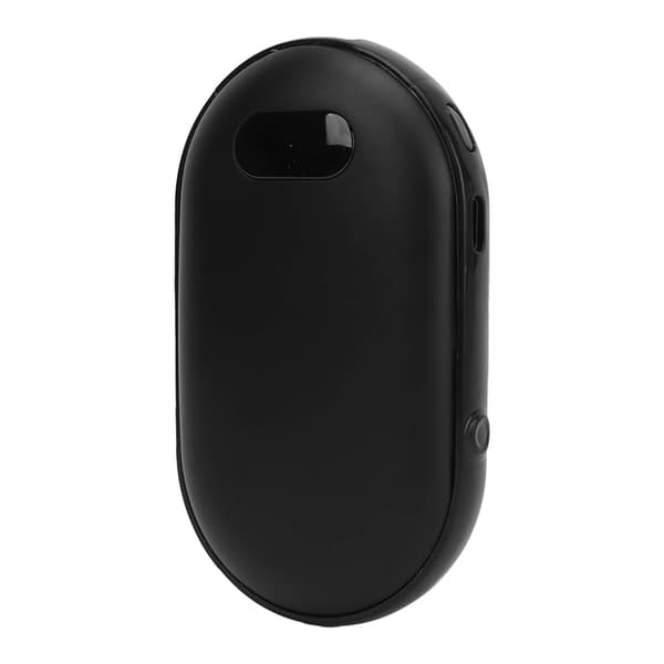 2-i-1 Elektrisk Håndvarmer Powerbank 6000mAh USB Genopladelig med LCD-display - Sort