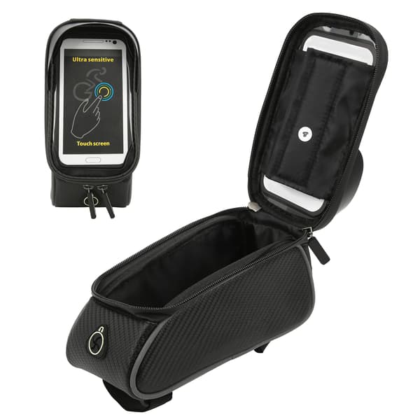 Vandtæt cykeltaske til frontmontering med touchskærm til mobiltelefoner under 6,6 tommer - Polyester 1,2L