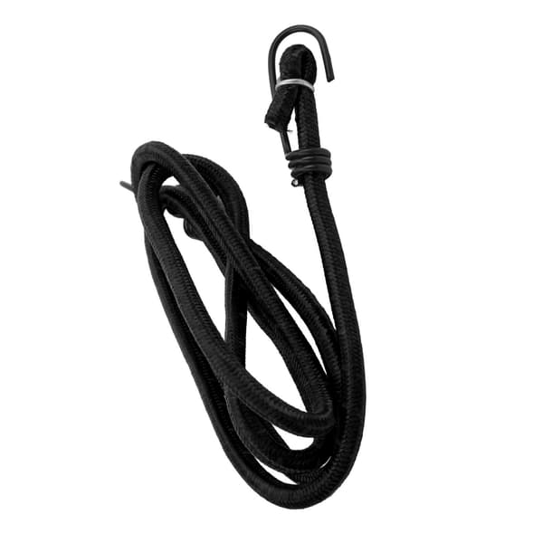Elastiske snore med holdbare gummikroge til cykler, camping og bagage - Sort