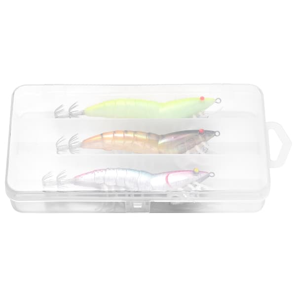 EGI Livfull Räkagn 115mm/20g Lysande för Bläckfiskfiske (3-pack)
