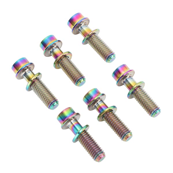 6 stk. cykelstyrbolte i titaniumlegering M5x18mm MTB-tilbehør med skive