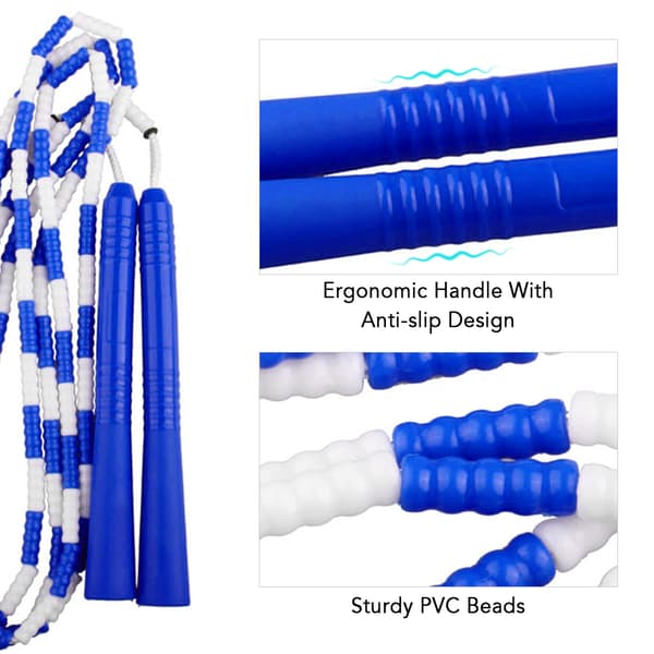 Justerbart hoppetau med PVC-perler for trening og barn - 280 cm