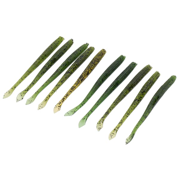 4-sett myk silikon kunstig ormeformet agn 10 cm 3,9 tommer for fiske