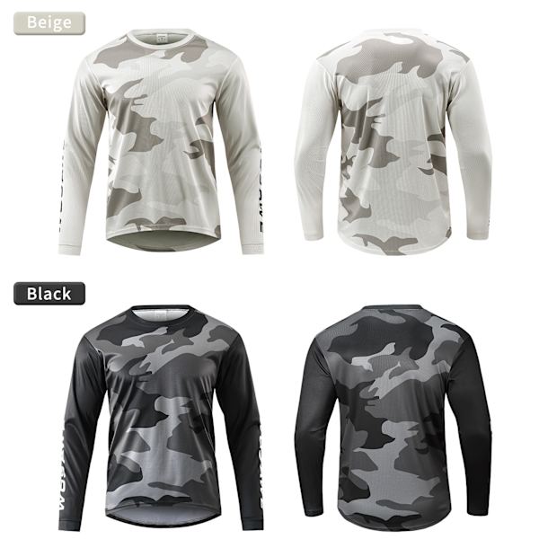 Herrarnas cykeltröja Långärmad Downhill MTB Racing Tröja Polyester