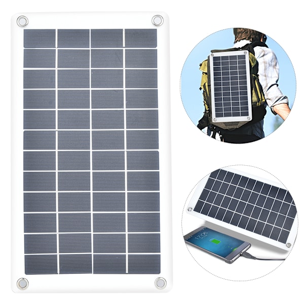 Bärbar solpanel 7,5W 12V monokristallin kisel utomhusladdare