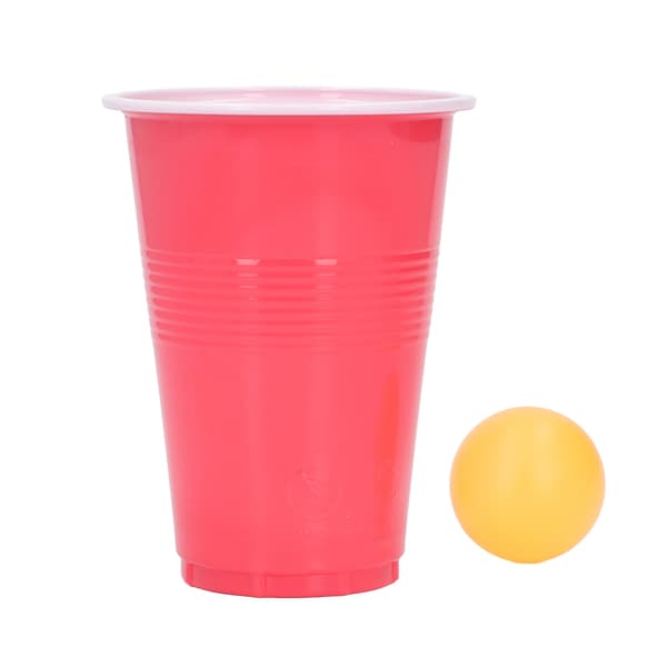 Beer Pong Spilsæt 24 stk. PP-kopper og plastikbolde til universitetsfester, jul, helligdage