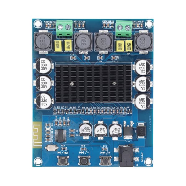 120W dubbelkanals effektförstärkarkort med Bluetooth digital modul för bilhögtalare