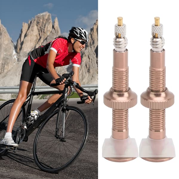1 par 52 mm Presta forlængerventiler til slangeløse mountainbikes, aluminium, silikone