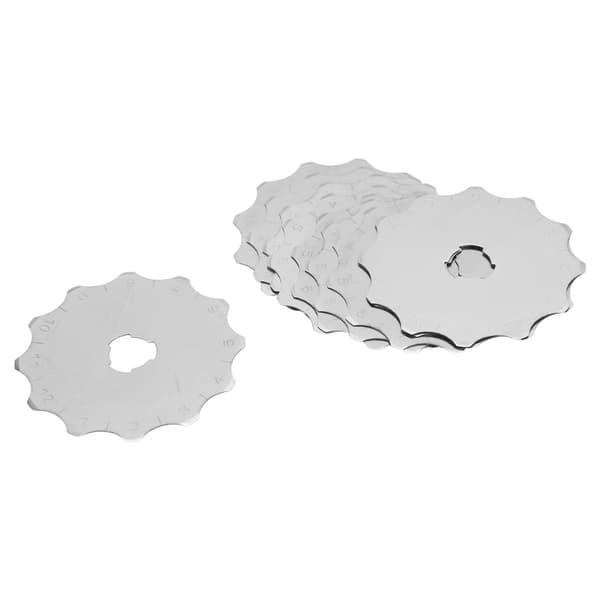 10 erstatningsblader i rustfritt stål for roterende kutter for sying og papir, 4,5 cm