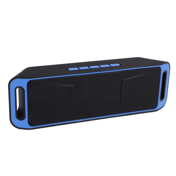 Bärbar trådlös Bluetooth-högtalare Mini med dubbla högtalare, multifunktionell, blå
