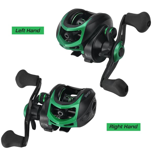 Lättvikts High-Speed Baitcasting Fiskerulle 9.1:1 19+1 Kullager Vänster/Höger Hand