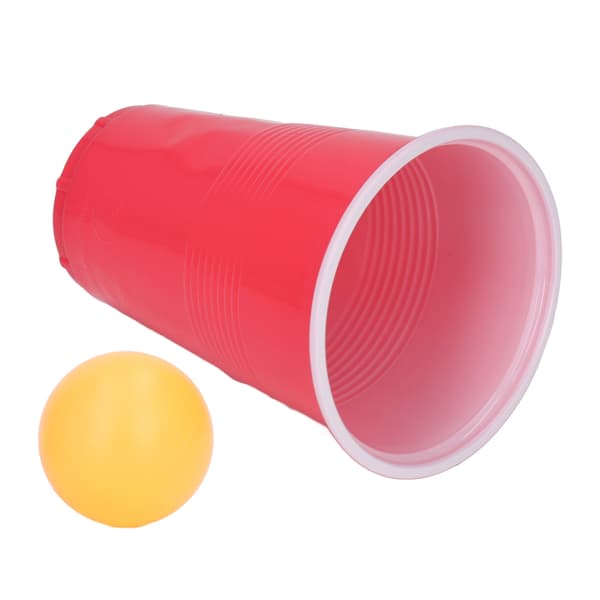 Beer Pong Spilsæt 24 stk. PP-kopper og plastikbolde til universitetsfester, jul, helligdage