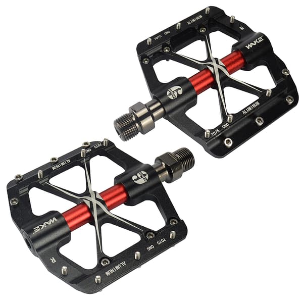 Slitstark halkfri cykelpedal i aluminiumlegering med axel i kromstål