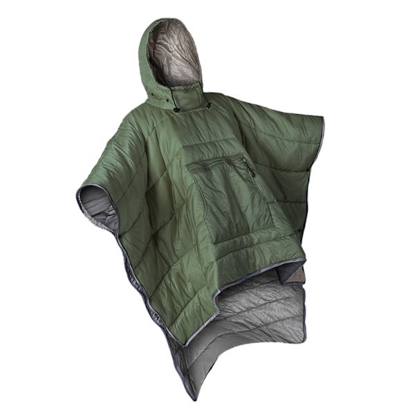 Varm vintersovsäck med ponchostil, lämplig för utomhuscamping