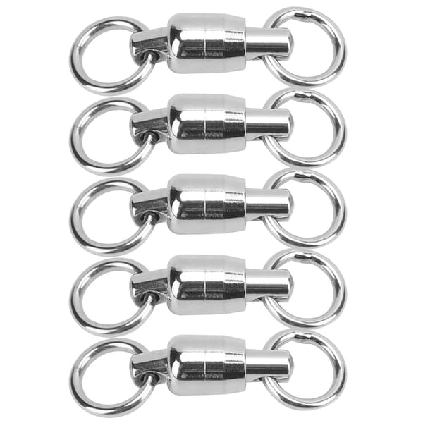 5 STK Rustfrit Stål Drejelig Rulleforbinder Figur 8 Ring til Fisketilbehør (5#)