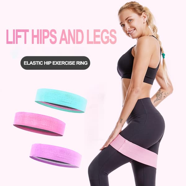3 stk/sæt 60-150LB Elastiske Bomuldsmodstandsbånd til Træning Yoga Booty Band