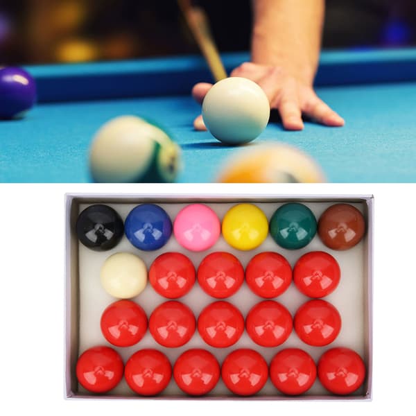 Set med 22 biljardbollar, harts, 52,5 mm/2,1\", glansiga, hållbara