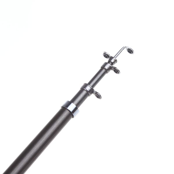 Minifiskespö med aluminiumrulle, bärbart, blått