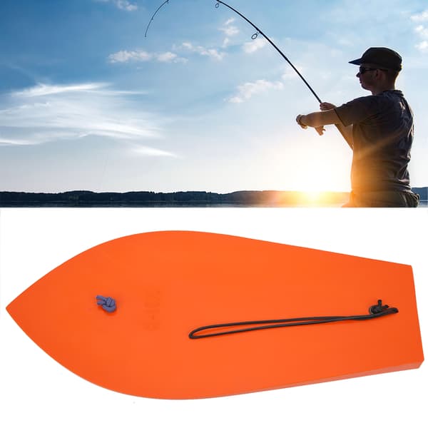 Oransje fiskeslepeplate med blå ledning, bærbart plasttilbehør, 290 mm/11,4 tommer