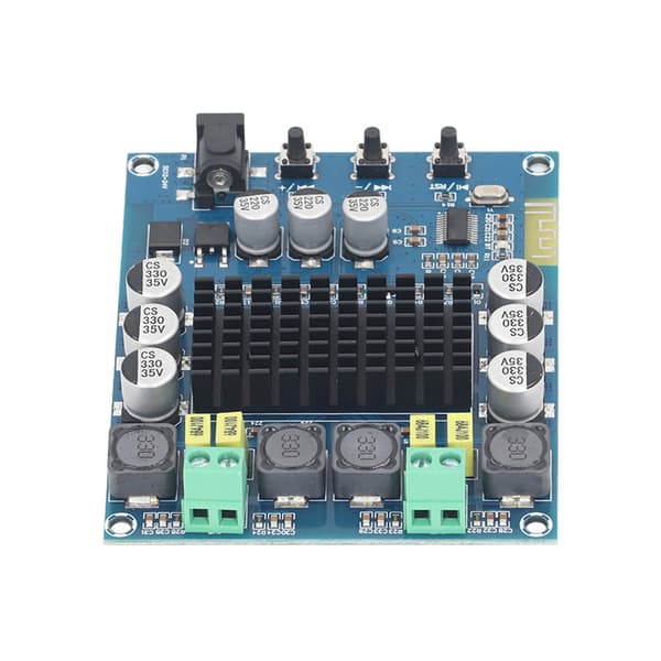 120W Dual Channel Effektforstærkerkort med Bluetooth Digitalt Modul til Bilhøjttalere