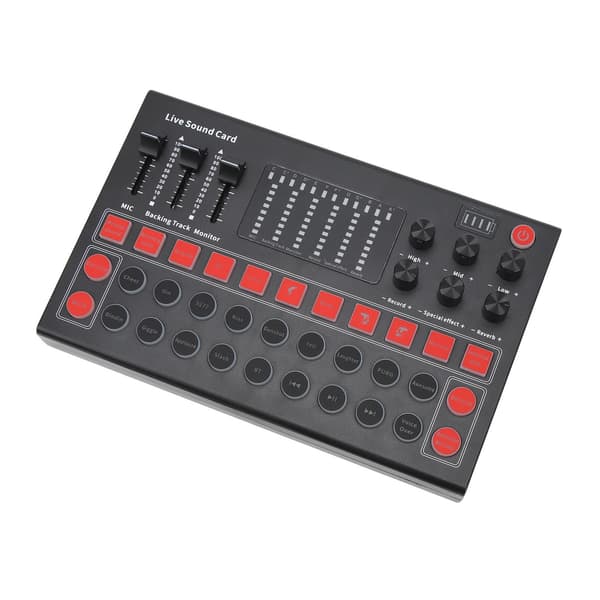 Bærbar stemmemodulator Live lydkort Mini 1200mAh 5V 1A til mobiltelefon PC bærbar tablet