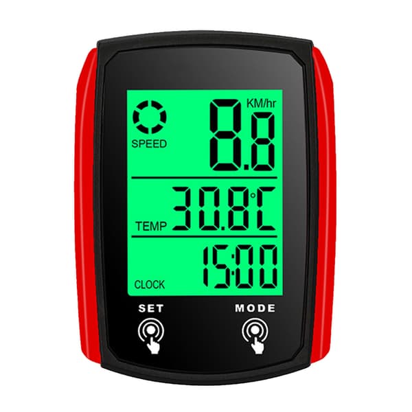 Kablet touchscreen cykelcomputer med speedometer og kilometertæller, IPX6-beskyttelse og baggrundsbelysning til mountainbikes