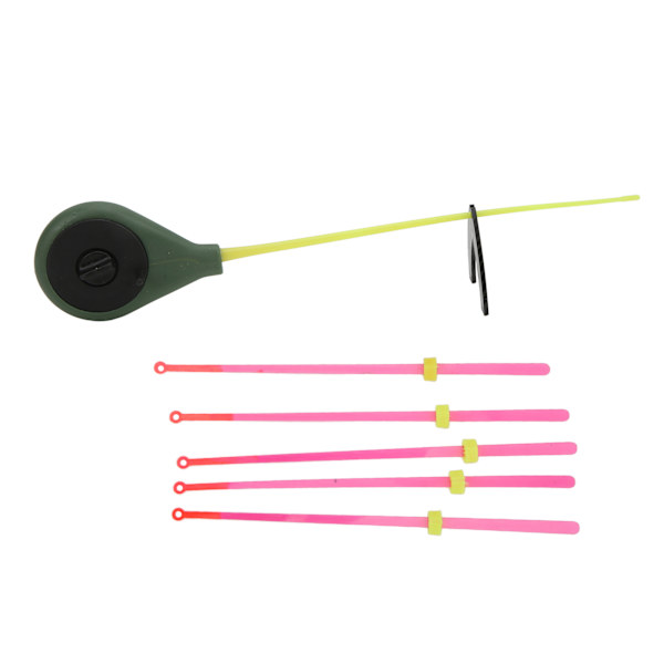 Mini isfiskestangsæt med spids, bærbar, ABS-materiale, til vinterfiskeri, 16 cm