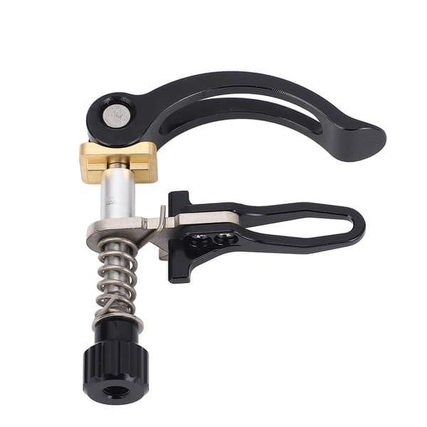 Sadelpindsklemme i rustfrit stål med quick release til foldecykler 3sixty 31,8 mm sort