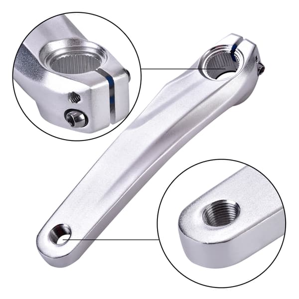Vänster vevarm i aluminiumlegering för SLX XT XTR 590 610 cykel (silver)