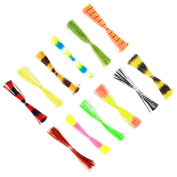 DIY-tillbehör 600 trådar silikonkjolar för spinnerbaits och jiggbeten
