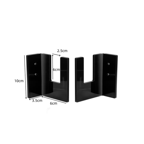 2 par akryl veggfeste for skateboard-utstilling, fast oppbevaring