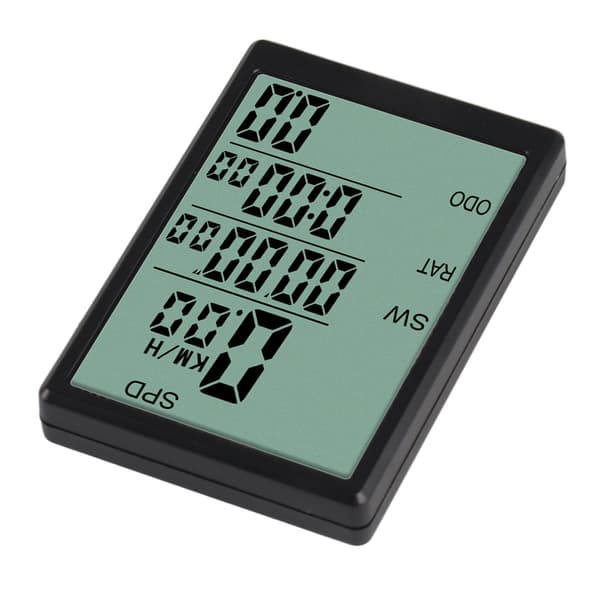 Trådløs cykelcomputer med speedometer, vandafvisende, 3 tommer LCD-skærm og baggrundsbelysning