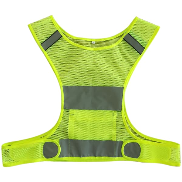 Refleksvest med håndleddsstropper, høy synlighet for løping, sykling og nattkjøring.