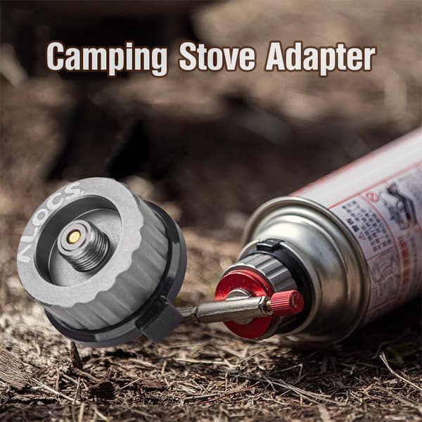 Aluminium Campingkaminadapter Gaspumpomvandlare för Utomhuspicknickar