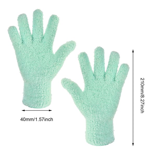 4-delt mikrofiber-støvhandske-sæt, genanvendelige og vaskbare, til hjemmet, persienner, bil, planter