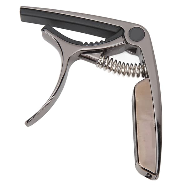 Clip-on guitar tuner i aluminiumslegering til akustisk guitar, elektrisk guitar, ukulele, sort