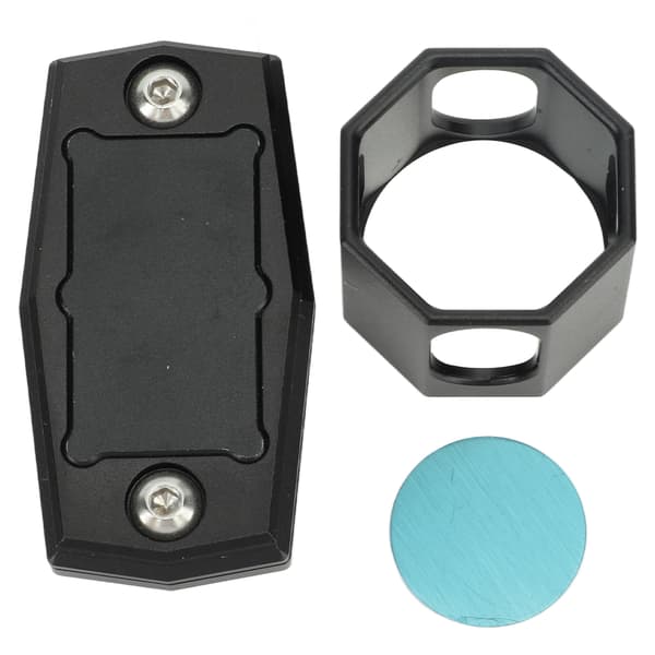Åttekantet krittbeholder for biljardkø med magnetisk klips, svart aluminiumslegering, biljardtilbehør