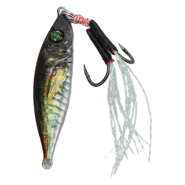 3D Jernplade Kunstig Agn med Krog til Tun, Marlin, Saltet Fisk 37g