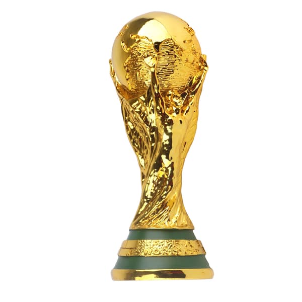 Replika av FIFA World Cup 2022 guldcup, dekorationspresent för fans, 21 cm solid