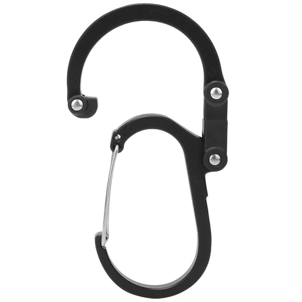 Aluminium D-ring karbinhake för camping, klättring, säkerhet, utomhusutrustning, snabbkoppling, svart