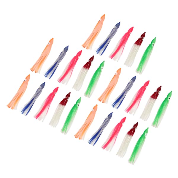 25 stk. Bideresistent Lysende Silikone Fiskelokkemiddel med Levende Design, 9 cm, til Laks