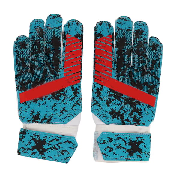 Målmandsfodboldhandsker med fingerbeskyttelse og stærkt greb, grøn/sort, 20cm-21cm
