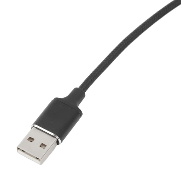 USB Plug and Play lydadapter, svart aluminium, USB til 3,5 mm lydkort, stasjonær bærbar PC