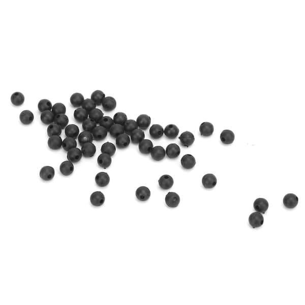 50 st mjuka karpfiskepärlor 6 mm silikon karpfisketillbehör svart