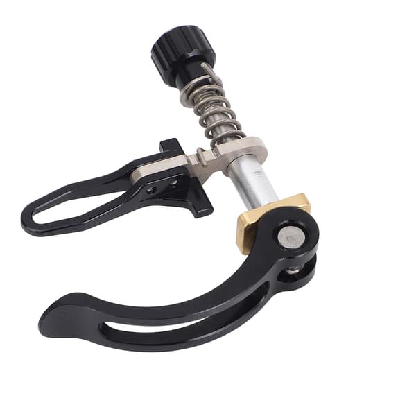 Sadelpindsklemme i rustfrit stål med quick release til foldecykler 3sixty 31,8 mm sort