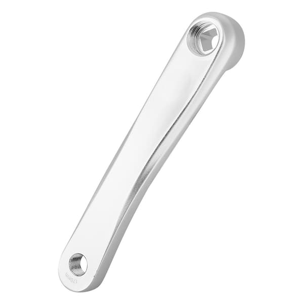 Vänster cykelpedalarm i aluminiumlegering 170 mm med rombiskt hål, silver