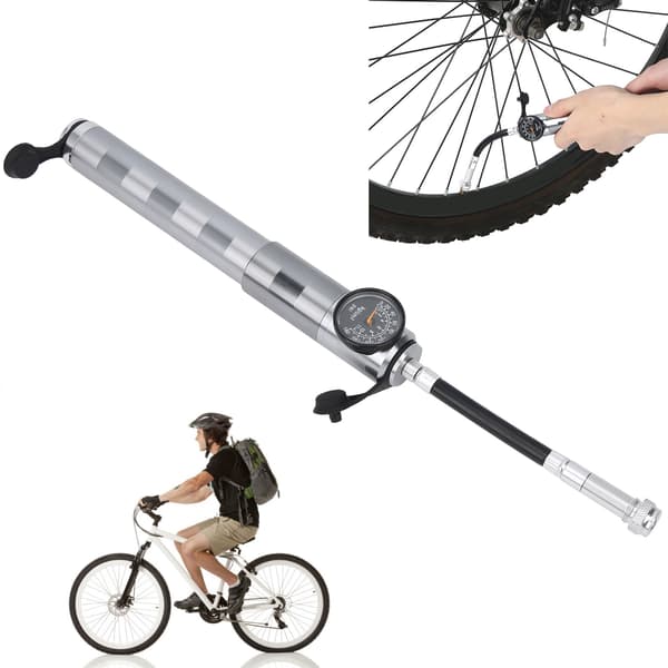 Bärbar högtryckscykelpump 160PSI kompatibel med Presta/Schrader-ventiler